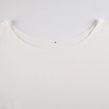 Bonnyshow  Casual Off Shoulder Skew Collar Women's Top Solid Basic 90s Y2k Chic Knitted Crop Shirt Fashion Streetwear Tees