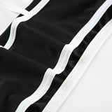 Bonnyshow  Sporty Casual Three Piece Suit Women Turtleneck Zipper Full Sleeve Coat+sleeveless camisole+High-waisted Elastic Shorts