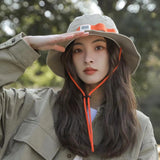 Bonnyshow Summer Fisherman Hat for Women Men Wide Brim Sunshade Bucket Hat Outdoor Camping Mountaineering Sun Hats