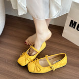 Bonnyshow  New Spring Butterfly-knot Women Ballet Shoes Fashion Outdoor Dress Shoes Female Street Style Soft Sole Flats Shoes