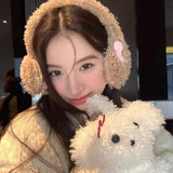 Bonnyshow Winter Thickened Warm Plush Puppy Earmuffs Earplugs Windproof Women's Ear Warm Plush Earmuffs Warm Headphones Accessories Gifts