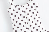 Bonnyshow  Elegant Women Polka Dot Short Dress Sleeveless Sweetheart Neck Pleated Hem A-line Dresses Summer Lady Chic Party Vestidos