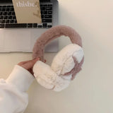 Bonnyshow Star Fluffy Ear Muffs Women Outdoor Cold Proof Ear Cover Warm Winter Headphones Earplugs Cold Protection Winter Accessoriess