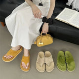 Bonnyshow  Designer Flat Thong Sandals Women's Shoes Outer Summer Slippers Beach Roman Sandals Women