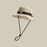 Bonnyshow Summer Fisherman Hat for Women Men Wide Brim Sunshade Bucket Hat Outdoor Camping Mountaineering Sun Hats