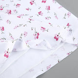 Bonnyshow  Floral Print Satin Long Skirt Women High Elastic Waist Elegant Chic A-line Faldas Summer Streetwear Fashion Casual Maxi Skirts