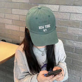 Bonnyshow Kpop Letter C Embroidery Women Baseball Cap Korean Hip Hop Men Peaked Cap Adjustable Unisex Snapback Sun Hats Gorras