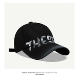 Bonnyshow Punk Letter Baseball Cap for Women Streetwear Vintage Print Snapback Hat Summer Adjustable Duck Tongue Caps