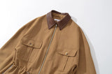 Bonnyshow  Women Batwing Sleeve Waist Cinched Autumn Jacket Front Zipper Lapel Collar Casual Streetwear Coat