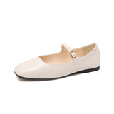 Bonnyshow  Spring new soft leather ladies shoes Retro Elegant Mary Jane footwear Casual versatile single shoe Women's fashion comfort shoes