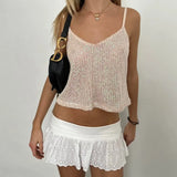 Bonnyshow  Women Sequin Cami Tops Sparkly V Neck Spaghetti Strap Backless Shirts Trendy Summer Clothes for Party Clubwear