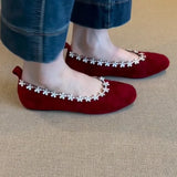 Bonnyshow  Fashion Shallow Women Ballet Flats Shoes Casual Female Slip On Footwear Designer Shallow Women Comfort Soft Sole Flats Shoes