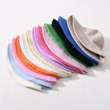 Bonnyshow New Terry Cloth Bucket Hat Women Men Candy Colors Panama Sun Fisherman Hat Towel Casual Travel Wide Brim Beach Fishing Cap