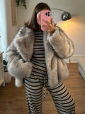 Bonnyshow  Casual Striped Cardigan Long Pant Woman's Set Fashion Loose O-neck Full Sleeve Tops Drawstring Pants Sets Lady Chic Home Outfits