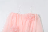 Bonnyshow  Sweet Invisible Straps Dress Women Elegant Applique Multilayer Mesh Summer Fashion Sexy Midnight Birthday Party Bodycon