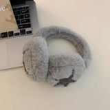 Bonnyshow Star Fluffy Ear Muffs Women Outdoor Cold Proof Ear Cover Warm Winter Headphones Earplugs Cold Protection Winter Accessoriess