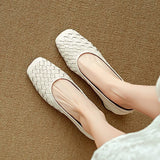 Bonnyshow  Woman Fashion Heeled Sandals Summer Dress Shallow Shoes Weave Retro Women Shoes 2025 New Designer Trend Walking Zapatos De Mujer