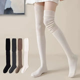 Bonnyshow New Fashion Women Knee-socks Lady Splicing Soft Stockings Autumn Winter High Tube Thermal Socks Casual Sock ﻿