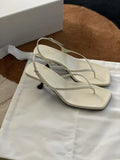 Bonnyshow  Clip Toe Women Heeled Sandals Square Toe Mid Heels Elegant Shoes Summer 2025 New Fashion Pumps Designer Dress Sandalias De Mujer