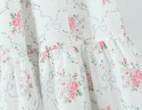 Bonnyshow  Summer 2025 Floral Print Boho Dress Women Front Lace Up Bow O Neck A-line Midi Tank Dresses Elegant Lady Vacation Party Robe