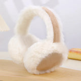 Bonnyshow Women Wool Earmuffs Solid Plush Warm Outdoor Skiing Cycling Windproof Cold-Proo Ffluffy Ear Muffs Women Men Earflap Winter