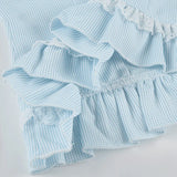 Bonnyshow  Sweet Simple Slim Fit Lace Spliced Women Plaid Shirts Fashion Causal Ruffly Bow Fake 2 Piece Blouses