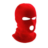 Bonnyshow Motorcycle Windproof Full Face Knit Hats Custom SkiMask Men Warm Wool Balaclava embroidery Winter hats Knitted 3 Holes Ski Mask