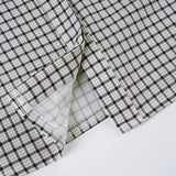 Bonnyshow  Back Tie-up Bow Checkerboard Shirt Women's Fall Spring Single-breasted Turn-down Collar Blouses Ladies Retro Plaid Tops