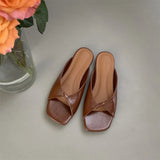 Bonnyshow  Flats Slippers Women Open Toe Sandals Summer Flip Flops Casual Shoes 2025 Trend Dress Party Shoes Woman Slides Designer
