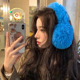 Bonnyshow Solid Plush Earmuffs Korean Outdoor Cycling Cold Proof Y2k Fluffy Ear Muffs Ear Protection Winter Headphones Ear Warmerss ladies