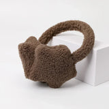 Bonnyshow Star Fluffy Ear Muffs Earplugs Cold Protection Woman Ear Cover Solid Plush Earmuffs Warm Headphones Girl Accessories Gifts