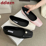 Bonnyshow  Fashion String Bead Ladies Flats With Shoes Spring Summer Female Slip On Footwear Shallow Women Ballet Flats Dance Shoes