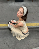 Bonnyshow  Polka Dot Y2K Skirt 2 Piece Set Women's Sleeveless Tank Top Fashion Irregular A-Line Skirt Slim Suit Summer Casual Outfit