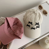Bonnyshow Korean Bow Baseball Cap Women Y2K Pink Girls Snapback Hat Summer Adjustable Cotton Female Sun Protection Hats Gorras