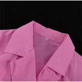 Bonnyshow  Casual Solid Women Long Dresses Chic Lace Up Turn-down Collar Split Full Sleeve Female Dress 2025 Summer Elegant Lady Vestidos