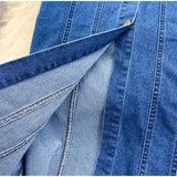 Bonnyshow  Fashion Halter Belt Jeans Long Dress For Women Single Breasted High Waist Slim Maxi Dress Lady 2025 Summer Chic Street Vestidos