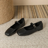 Bonnyshow  Spring new soft leather ladies shoes Retro Elegant Mary Jane footwear Casual versatile single shoe Women's fashion comfort shoes