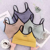 Bonnyshow New Sports Bra For Women Gym Sexy Crop Top Bra Women Cotton Underwear Soft Comfort Tube Tops Female Brassiere Tops For Girls