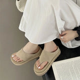 Bonnyshow  Designer Flat Thong Sandals Women's Shoes Outer Summer Slippers Beach Roman Sandals Women