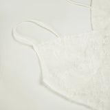 Bonnyshow  Lace Sheer Spliced Women Camisole Tops Summer Sweet Chic Fashion Sexy Slim Fit New Trendy Solid Blouses