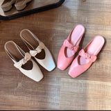 Bonnyshow  Summer Butterfly-knot Women Mules Slippers Fashion Shallow Slip on Singbacks Shoes Ladies Elegant Party Dress Slides