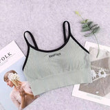 Bonnyshow New Sports Bra For Women Gym Sexy Crop Top Bra Women Cotton Underwear Soft Comfort Tube Tops Female Brassiere Tops For Girls