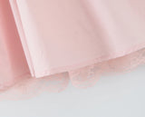 Bonnyshow  Sexy Off Shoulder Elegant Pink Party Mini Dresses For Women Lace Spliced Bow Ball Gown Summer Dress Birthday Robe