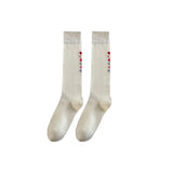 Bonnyshow Y2K Love Heart Stockings for Girls Korean Cotton Knee High Long Sock Women Japanese JK Black White Long Socks