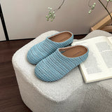 Bonnyshow  Summer Breathable Hollow Out Women Mules Slippers Fashion Slip On Singbacks Shoes Ladies Casual Dress Slides