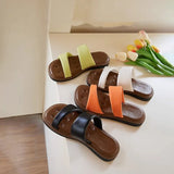 Bonnyshow  Flats Women's Beach Slippers Summer Sandals Casual Flip Flops Woman 2025 Trend Sport Walking Shoes New Slides Sneakers De Mujer
