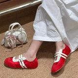 Bonnyshow  Silver Ballet Flats Women's Soft Leather Sport Mary Jane Ribbon Embellished Adult 1 Slip-on Casual Shoes