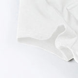 Bonnyshow  Y2k Streetwear Solid Blouse for Women Zipper Pocket Button Turn-down Collar Short Sleeve T Shirt Korean Summer Clothing