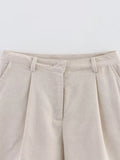 Bonnyshow  Versatile Loose High Waisted Casual Shorts Women 2025 Summer pantalones cortos