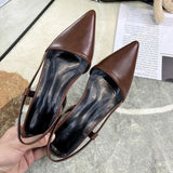 Bonnyshow  Summer 2025 Women's Versatile Fairy Tale Style Semi-Closed Flat Sandals with Skirt Buckle Thick Heel All-Match Flat Shoes